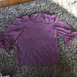 Pink bell sleeve blouse. Size XL. Worn once.